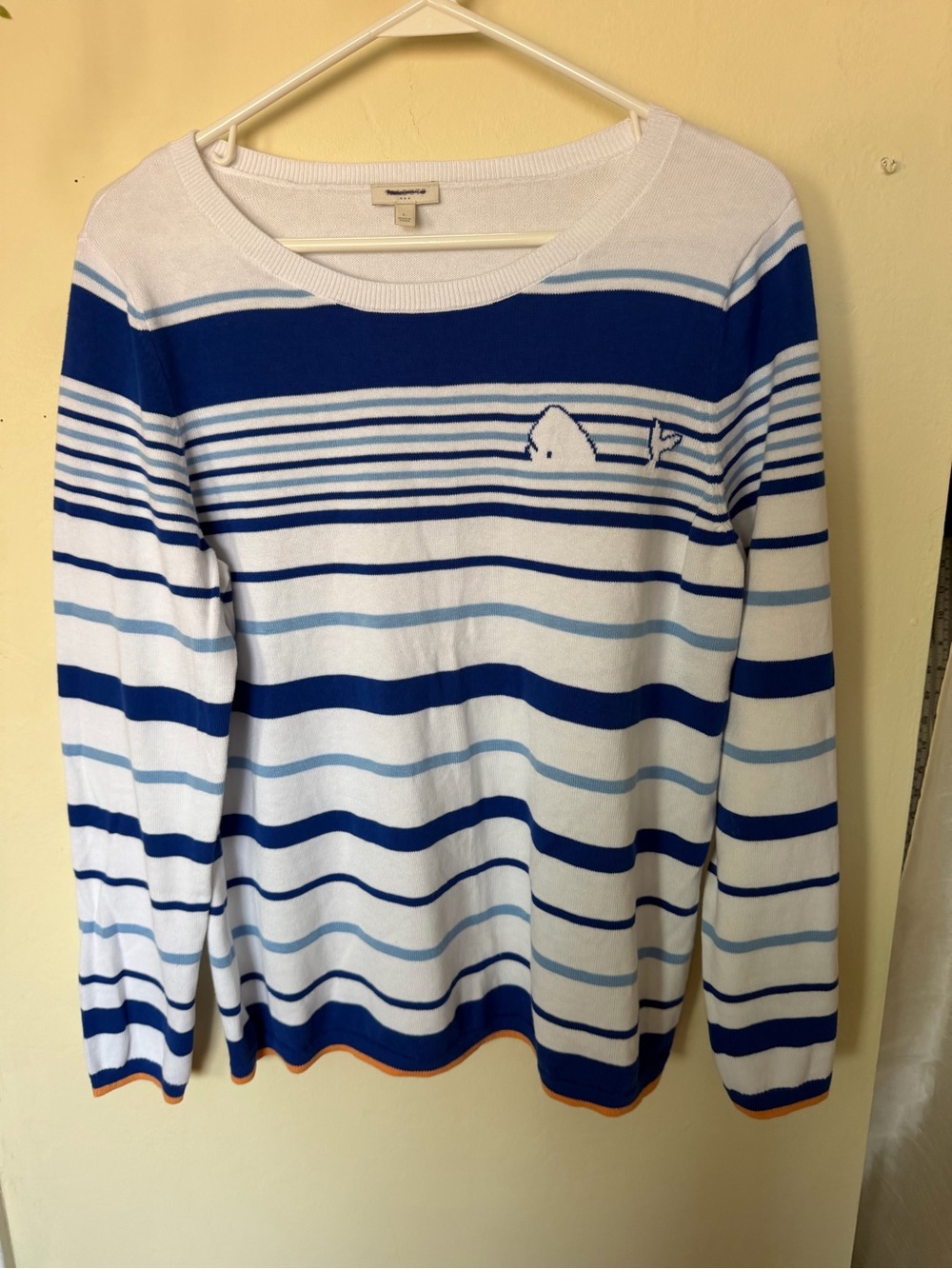 Talbots Whale Nautical Striped Crewneck Sweater